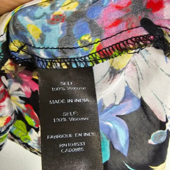 Nanette Lepore Womens Boquet Wrap Top Floral Artsy Whimsy Romantic Boho Size 6 - Picture 7 of 9